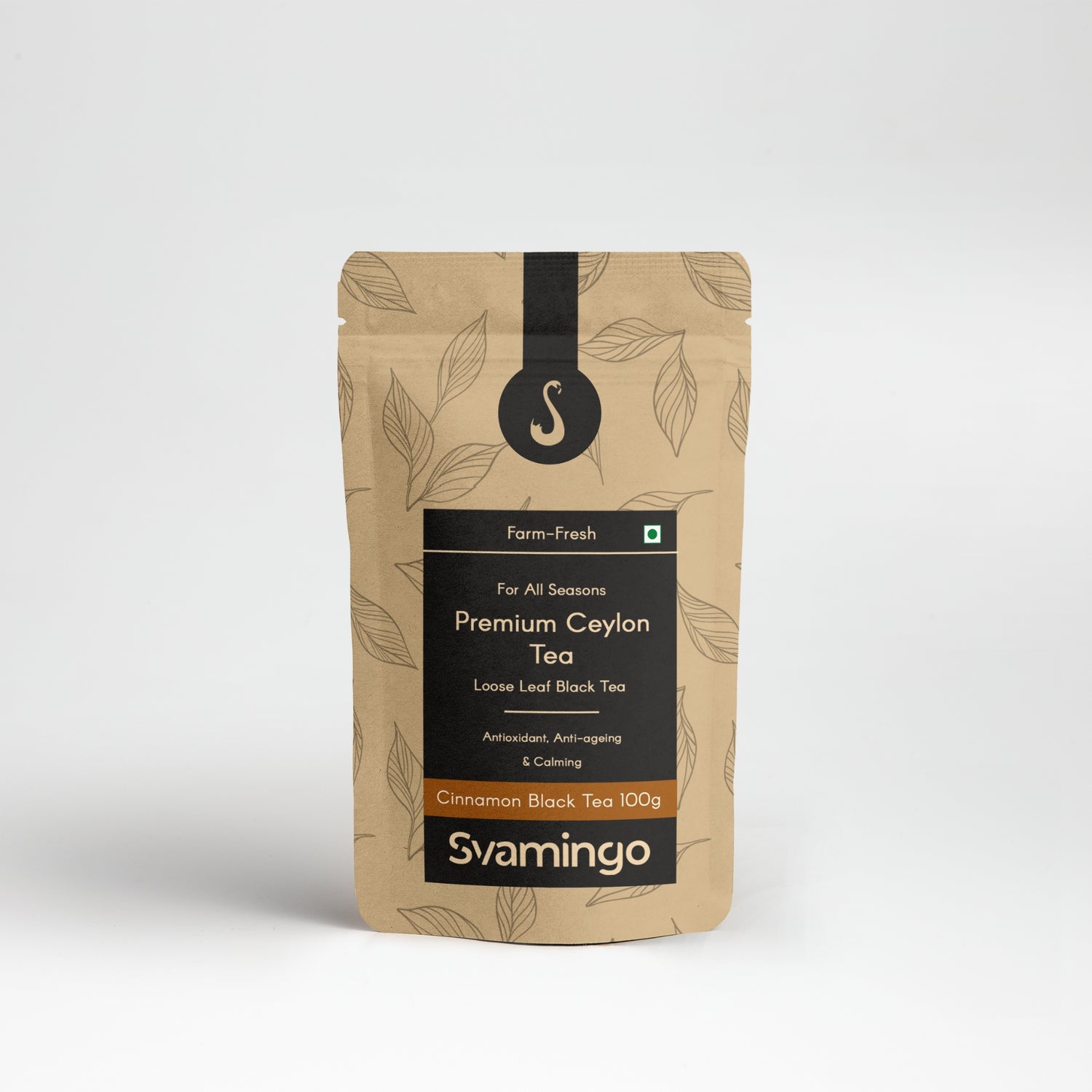 ceylon cinnamon black tea pouch from svamingo