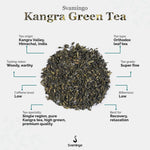 Svamingo kangra himalayan green tea attributes (tea origin, type, tasting notes, grade, caffeine, bitterness, specialty)