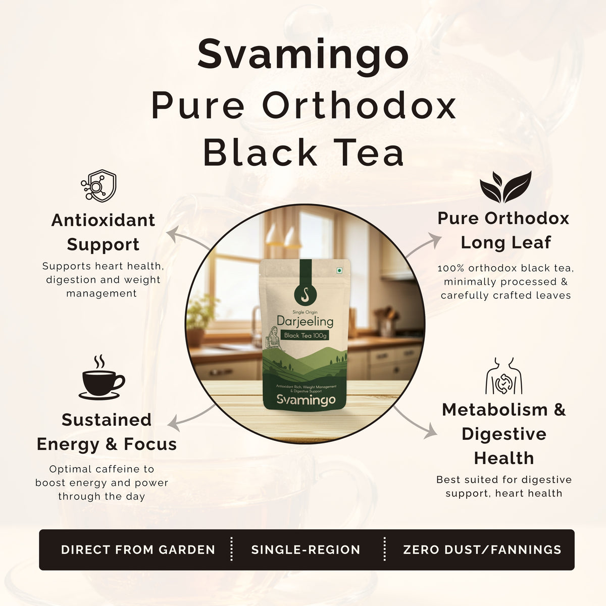 key attributes of svamingo darjeeling black tea and its health benefits